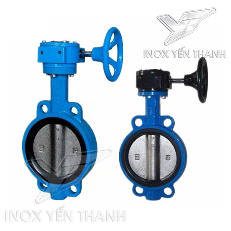 Van bướm thân gang cánh inox tay quay