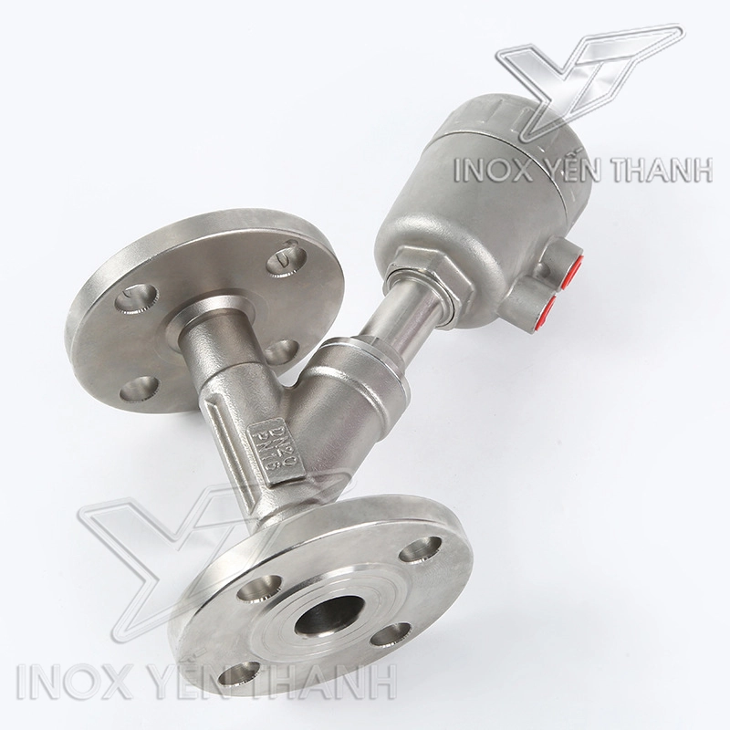 Van bầu khí nén mặt bích inox